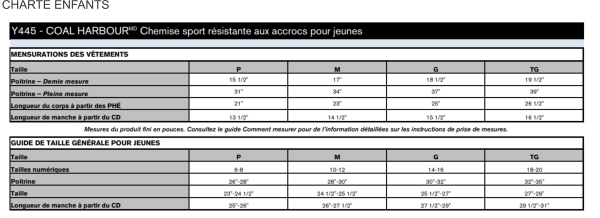 Image - Guide des tailles