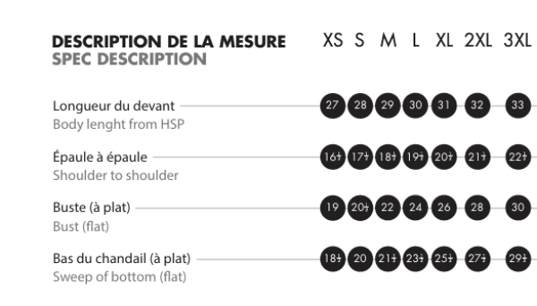 Image - Guide des tailles