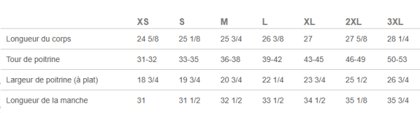 Image - Guide des tailles
