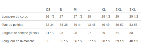Image - Guide des tailles