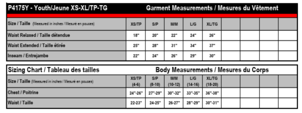 Image - Guide des tailles