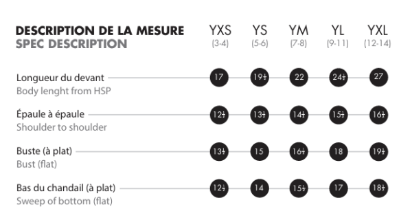 Image - Guide des tailles
