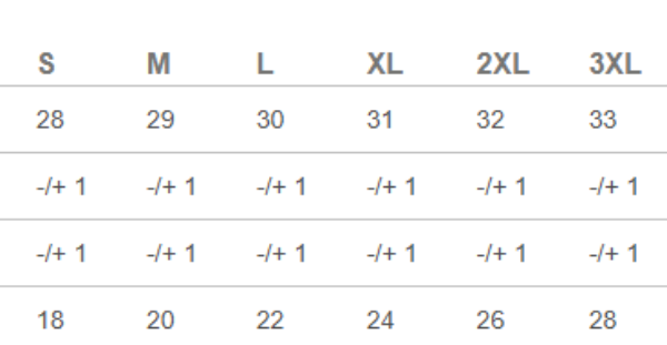 Image - Guide des tailles