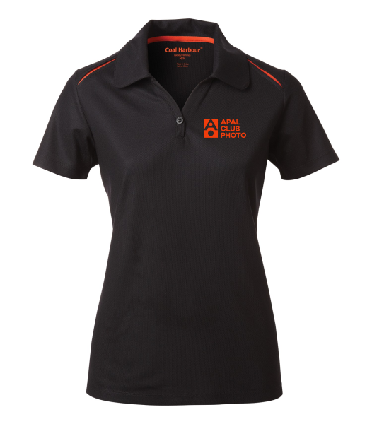 Image Polo femme AVEC INSERTIONS DE COULEURS CONTRASTANTES