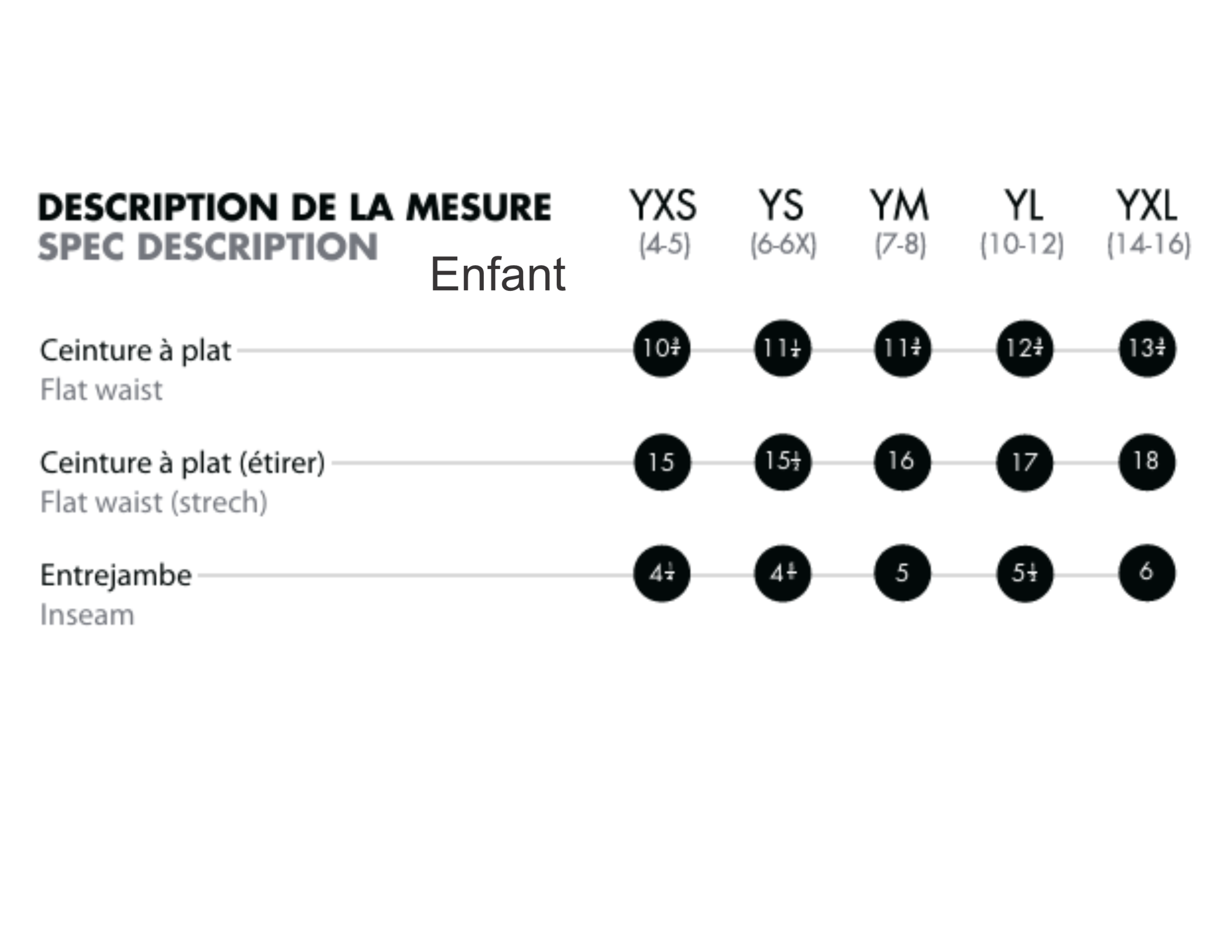 Image - Guide des tailles