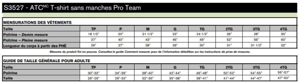 Image - Guide des tailles